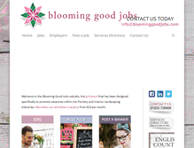 Tablet Screenshot of bloominggoodjobs.com